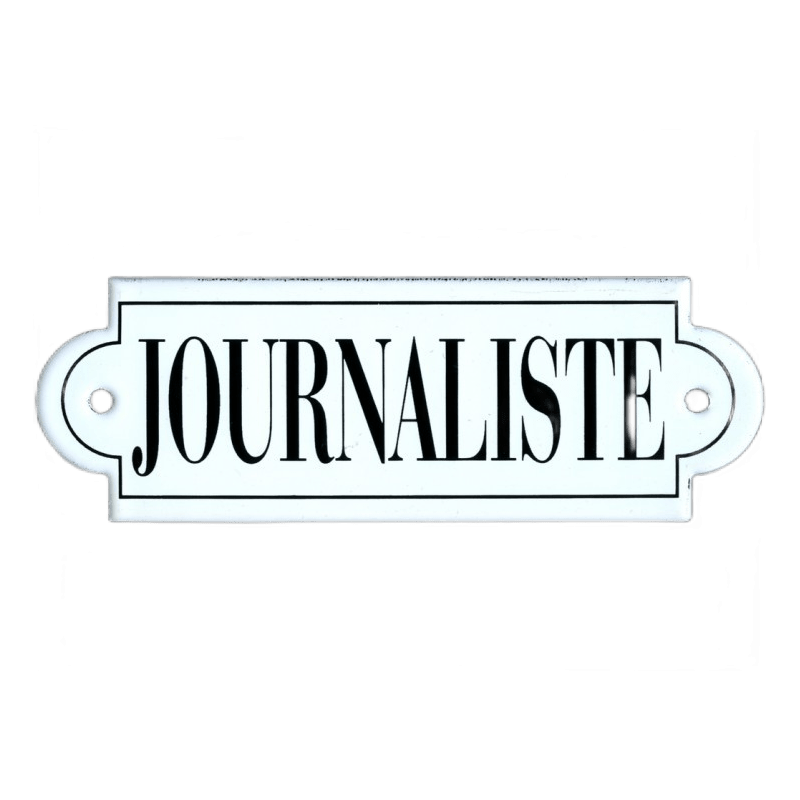"Journalist" enameled plaque