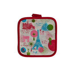 Paris Circles oven mitt and potholder - potholder