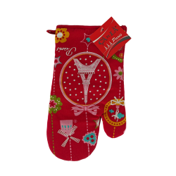 Paris Medallion oven mitt and potholder - oven mitt