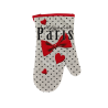 Paris bow tie potholder and oven mitt - white oven mitt