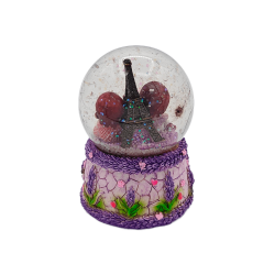 "Paris Je t'aime" snow globe - back