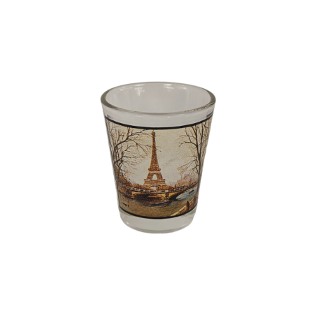 Eiffel Tower photo shot glass